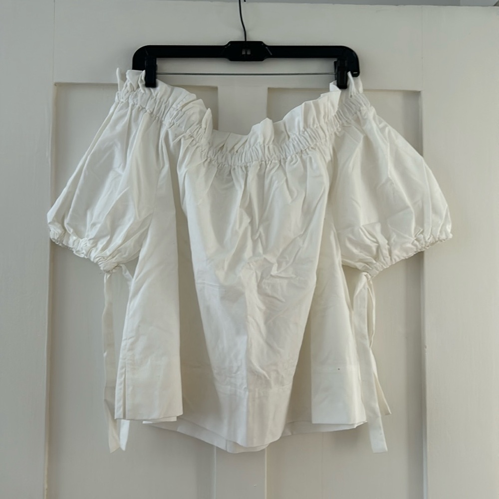 Shaina Mote off-the-shoulder poplin top